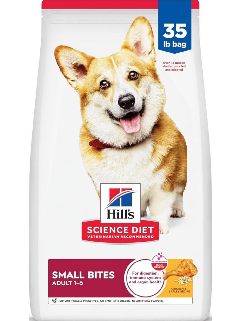 Premium Small Bites Dry Dog Food | Chicken & Barley, Vet Recommended, 35 lb.